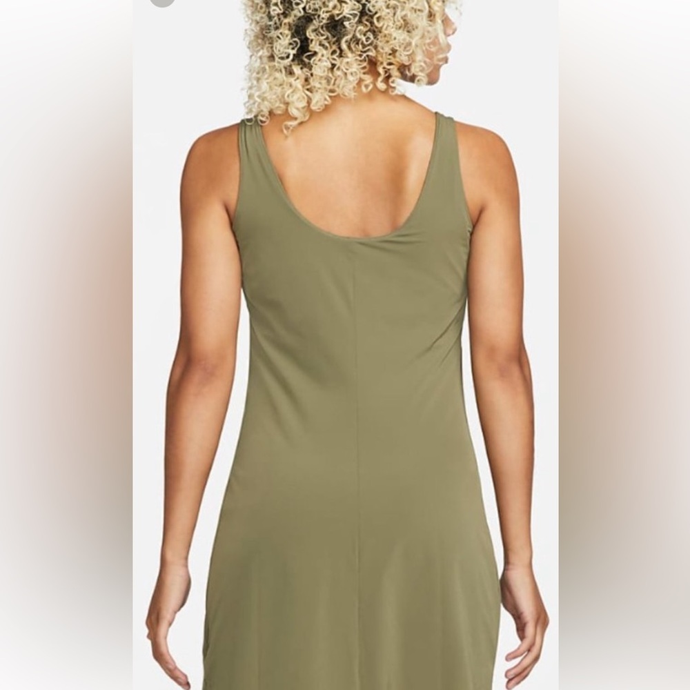 Nike Bliss Luxe Olive Green Athletic Tennis Dress - Picture 3 of 10